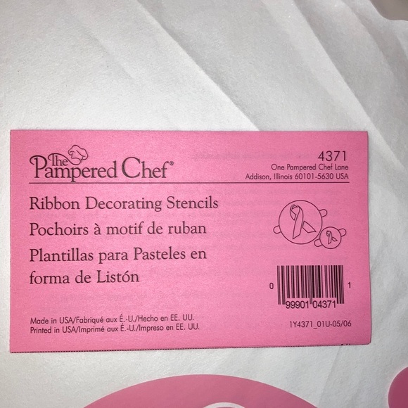 NWT Pampered Chef Ribbon Stencils set of (2) #4371 - Picture 2 of 4